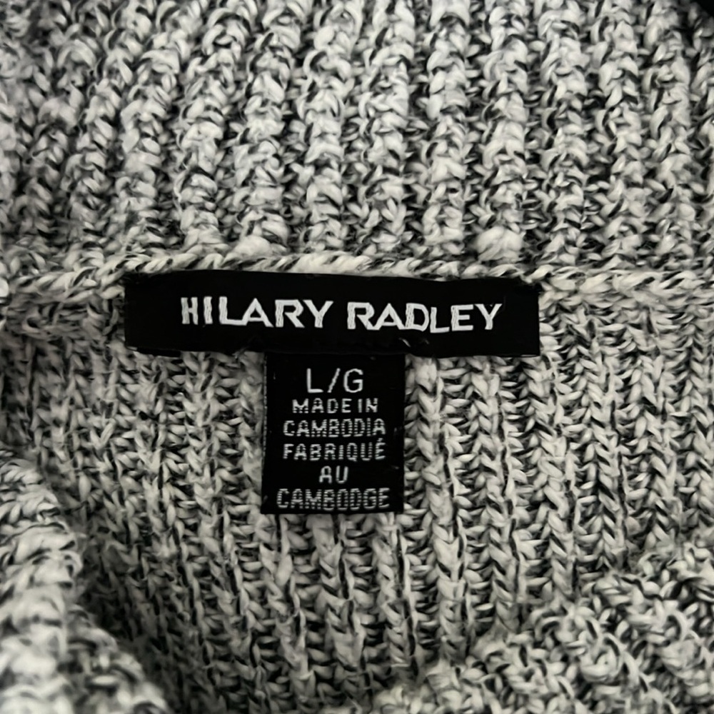 Hilary Radley Marled Gray Cowl Neck Tunic Sweater Size Large - Picture 4 of 7